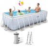 Intex Prisma Frame Chevron 26780NP - 400x200x100 cm - Piscine hors-sol + Épurateur à cartouche et Échelle