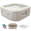 Intex carrée Chevron Deluxe 28472EX - Ø193x71 cm - Piscine hydromassage spa
