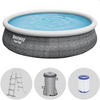 Bestway FAST Set 57372 - Ø457x107 cm - Piscine gonflable + pompe de filtration 29 W et échelle