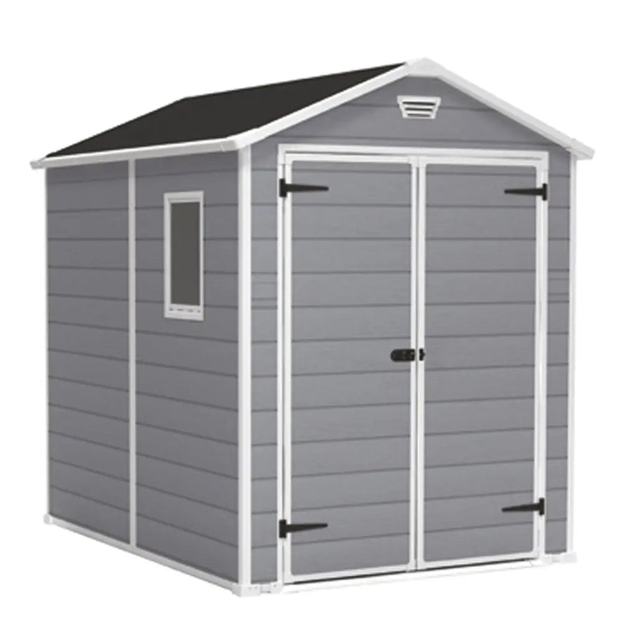 Abri de jardin - Keter Manor gris - Avec fenêtre latérale - 186x237x227 cm