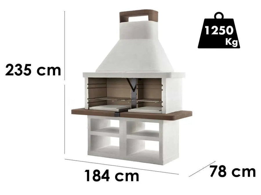 Palazzetti Argos - Barbecue en maçonnerie 3 en 1