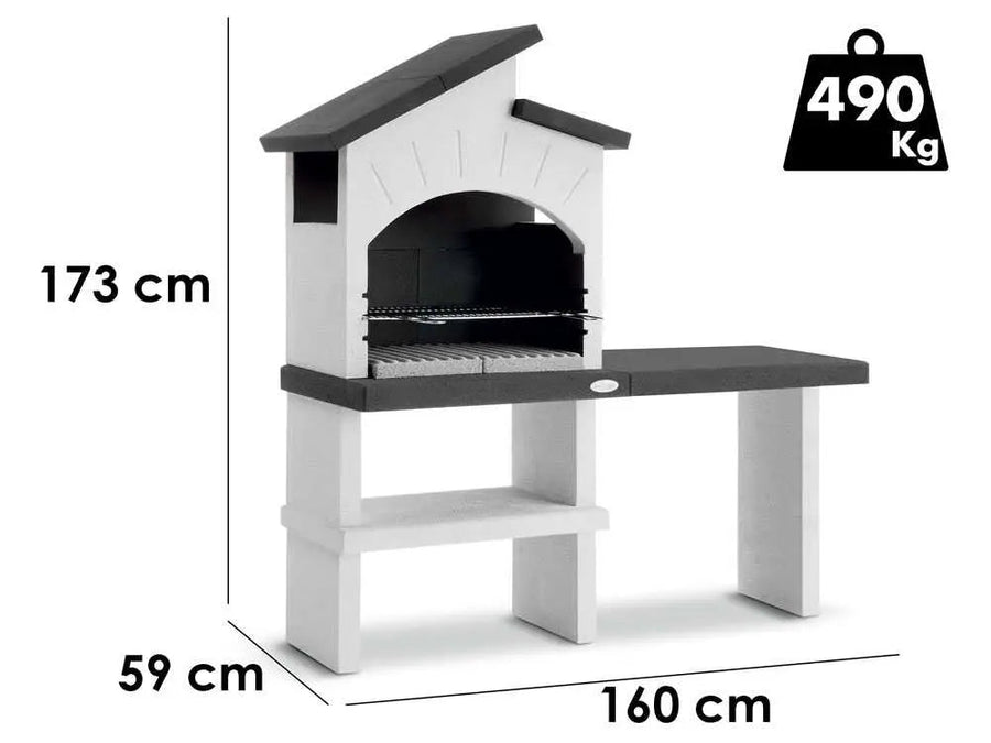 Palazzetti Ravello - Barbecue à bois et charbon en maçonnerie