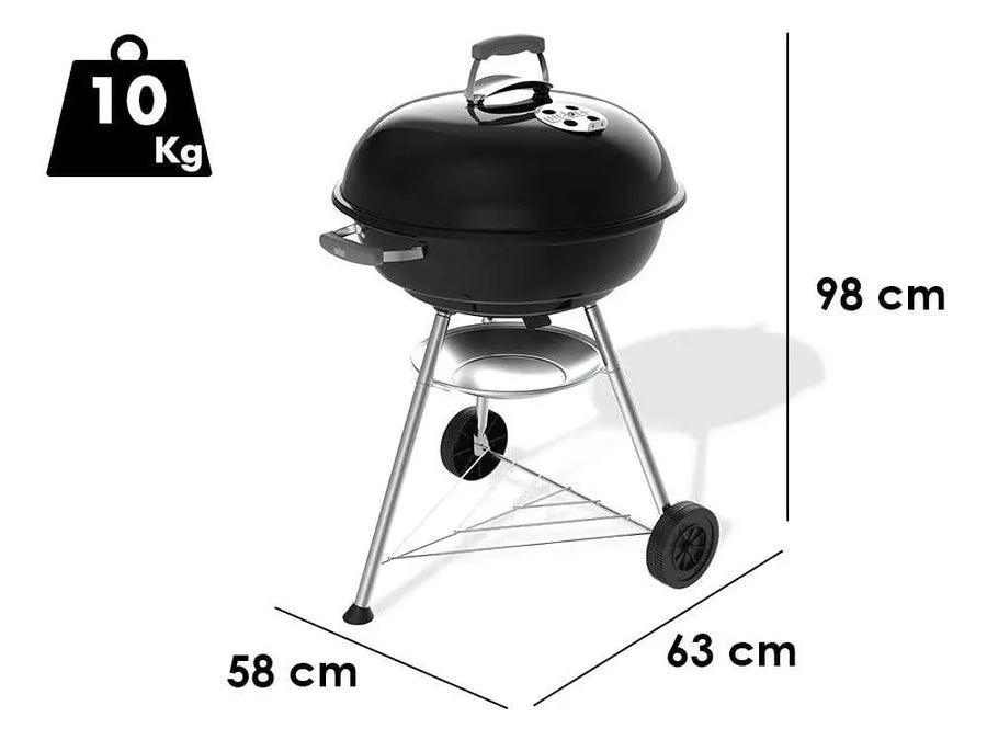 Weber Compact Kettle 57 - Barbecue à charbon de bois - Diamètre grille 57 cm